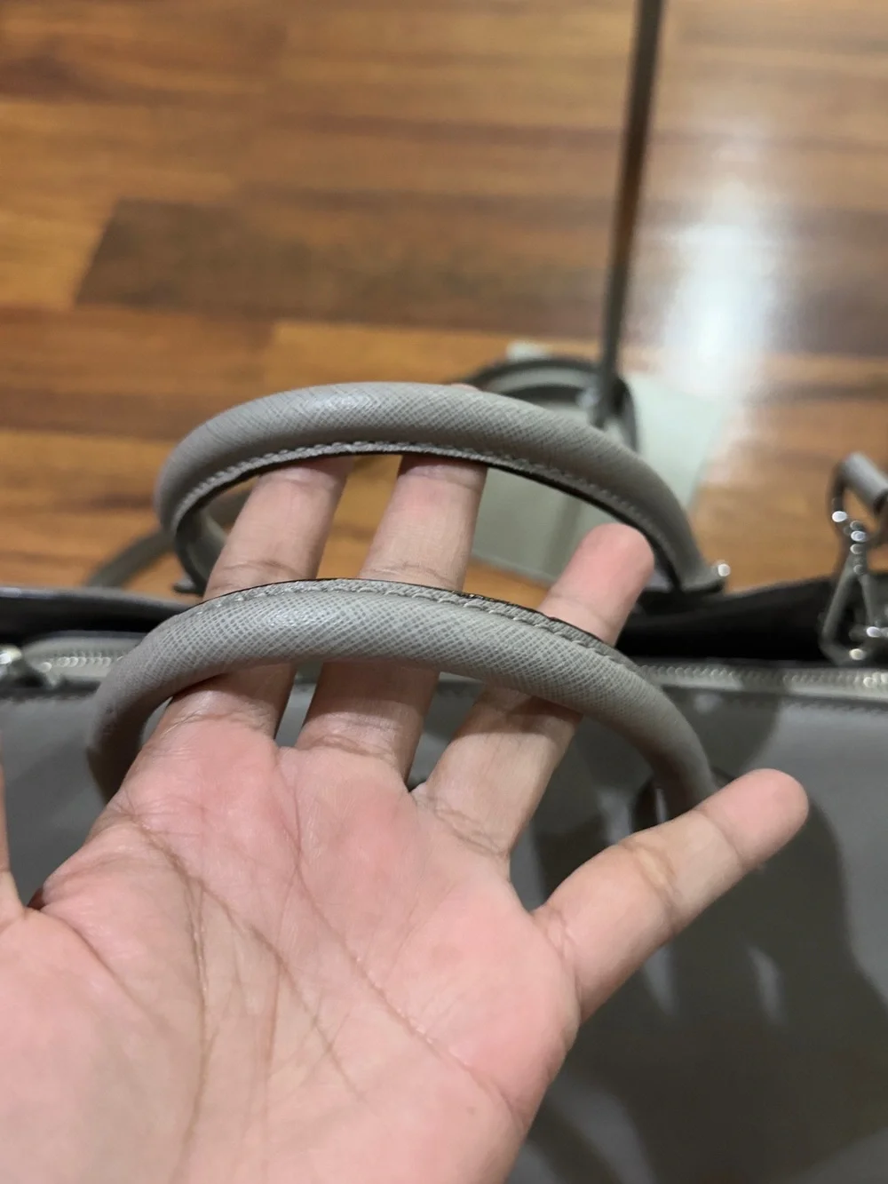 MICHAEL KORS GRAY SAVANNAH LARGE SATCHEL